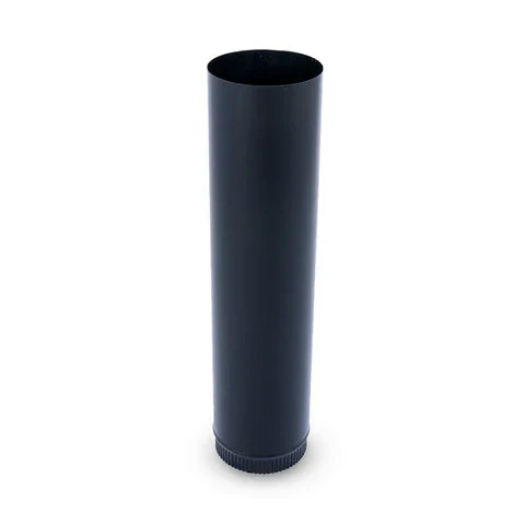 250mm x 900mm 304 Stainless steel flue chimney extension - Black - The Woodfired Co